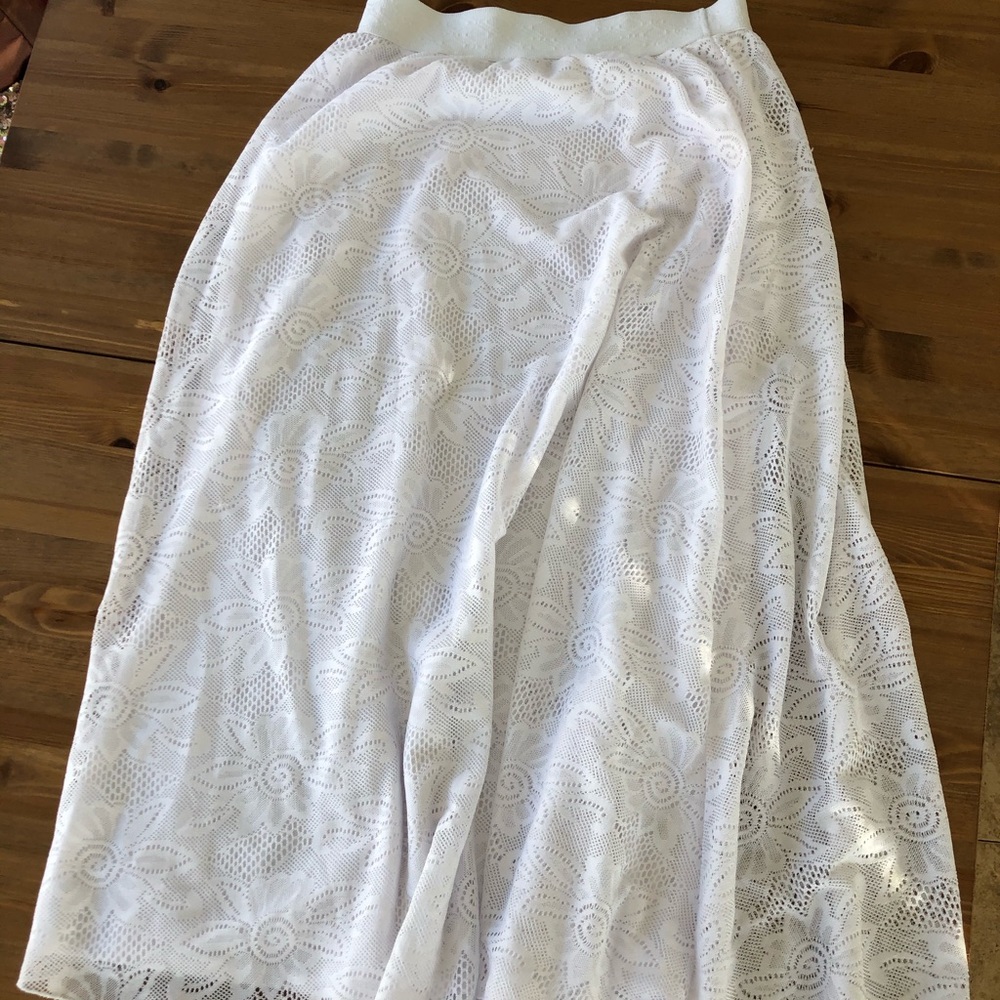 White Lace LuLaRoe Maxi Skirt